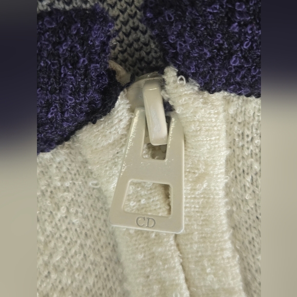 CHRISTIAN DIOR 2021 I Love Paris wool cropped track jacket zip bomber size US 6 - Picture 8 of 13